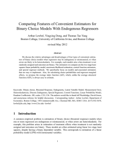 Comparing Features of Convenient Estimators for