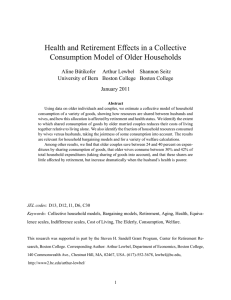 Health and Retirement Effects in a Collective