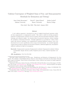 Uniform Convergence of Weighted Sums of Non- and Semi-parametric