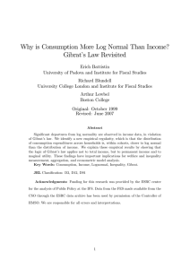 Why is Consumption More Log Normal Than Income? Gibrat’s Law Revisited