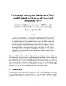 Estimating Consumption Economies of Scale, Adult Equivalence Scales, and Household Bargaining Power