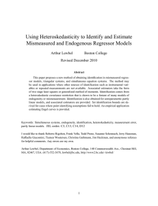 Using Heteroskedasticity to Identify and Estimate Mismeasured and Endogenous Regressor Models