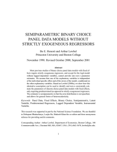 SEMIPARAMETRIC BINARY CHOICE PANEL DATA MODELS WITHOUT STRICTLY EXOGENEOUS REGRESSORS