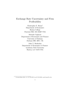 Exchange Rate Uncertainty and Firm Protability