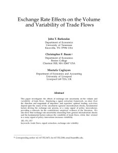 Exchange Rate Effects on the Volume and Variability of Trade Flows