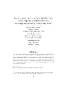 Long memory or structural breaks: Can either explain nonstationary real