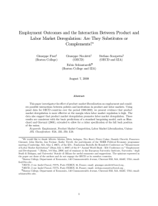 Employment Outcomes and the Interaction Between Product and
