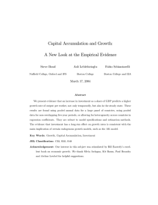 Capital Accumulation and Growth: A New Look at the Empirical Evidence