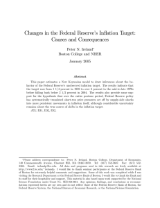 Changes in the Federal Reserve’s Inflation Target: Causes and Consequences