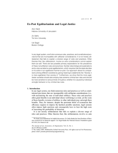 Ex-Post Egalitarianism and Legal Justice