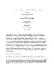 Inequality in Lead Exposure and the Black-White Test Score Gap