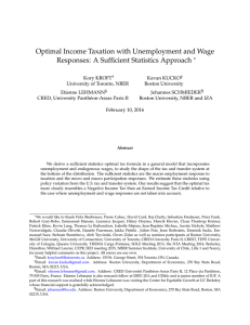 Optimal Income Taxation with Unemployment and Wage ∗