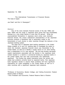 September 19, 1996 The International Transmission of Financial Shocks: