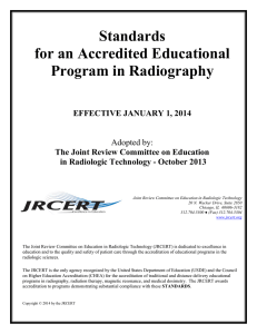 Standards for an Accredited Educational Program in Radiography
