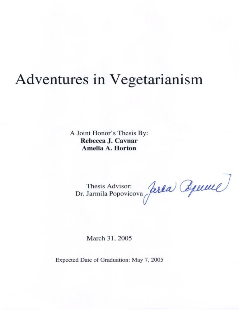 vegetarianism argumentative thesis statement