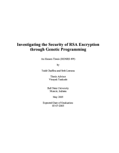 Investigating the Security of RSA Encryption through Genetic Programming