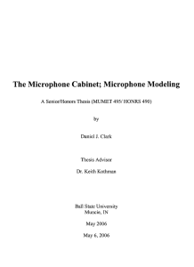 The Microphone Cabinet; Microphone Modeling