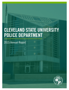 CLEVELAND STATE UNIVERSITY POLICE DEPARTMENT 2015 Annual Report