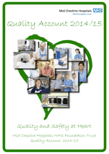 Quality Account 2014/15 Quality and Safety at Heart Quality Account  2014/15