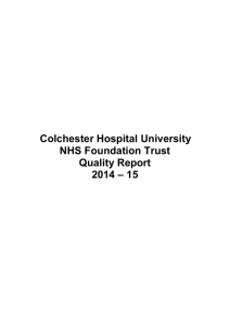 Colchester Hospital University NHS Foundation Trust Quality Report – 15