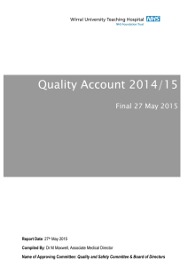 Quality Account 2014/15 Final 27 May 2015