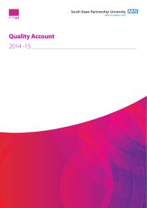 Quality Account 2014 -15 South Essex Partnership University