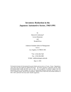 Inventory Reduction in the Japanese Automotive Sector, 1965-1991