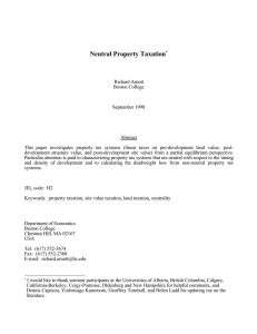 Neutral Property Taxation
