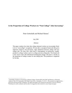 Is the Proportion of College Workers in “Non-College” Jobs Increasing?