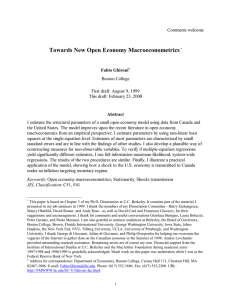 Towards New Open Economy Macroeconometrics
