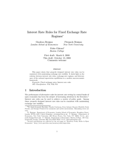 Interest Rate Rules for Fixed Exchange Rate Regimes