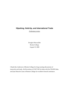 Hijacking, Hold-Up, and International Trade