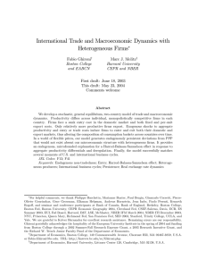 International Trade and Macroeconomic Dynamics with Heterogeneous Firms