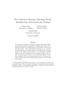 The Collective Marriage Matching Model: Identification, Estimation and Testing