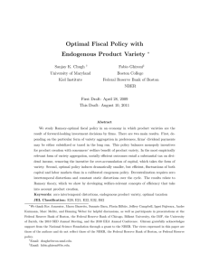 Optimal Fiscal Policy with Endogenous Product Variety