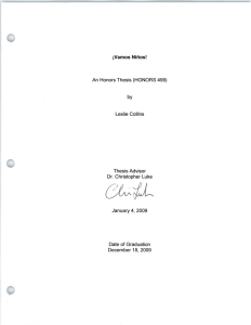 iVamos Ninos! An  Honors Thesis (HONORS 499) by Leslie Collins