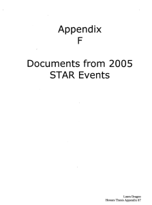 F Appendix Documents from  2005 STAR  Events