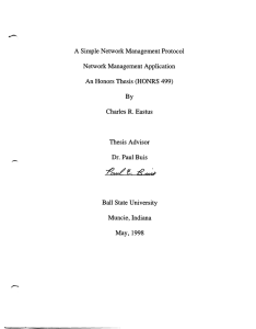 A Simple Network Management Protocol Network Management Application By