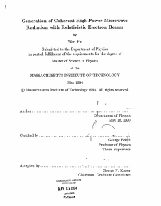 Generation of Coherent High-Power Microwave Wen  Hu