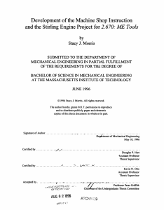 Development  of the Machine  Shop  Instruction by