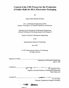 Control of the UDS Process for the Production by