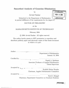 Smoothed  Analysis  of  Gaussian  Elimination 182004