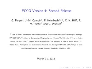 ECCO Version 4: Second Release G. Forget , J.-M. Campin , P. Heimbach