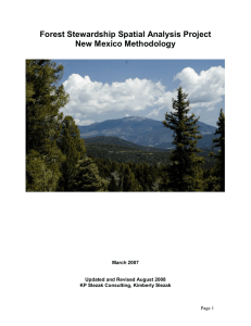 Forest Stewardship Spatial Analysis Project New Mexico Methodology Page 1