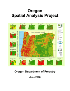 Oregon Spatial Analysis Project Oregon Department of Forestry