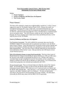 Forest Stewardship Analysis Project - Pilot Overlay Study Project Summary