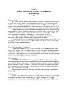 Utah’s Forest Stewardship Spatial Analysis Project Methodology