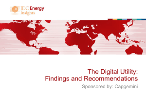 The Digital Utility: Findings and Recommendations Sponsored by: Capgemini