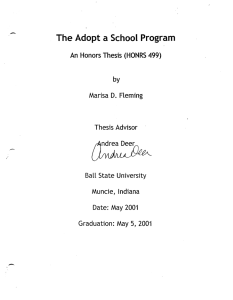- The Adopt a School  Program by