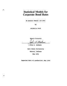 Statistical  Models  for Corporate Bond  Rates